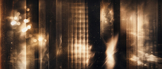 Soft bokeh lights creating festive ambiance in evening urban setting with blurred cityscape background © David