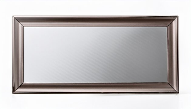 modern irregular wall mirror with elegant frameless design minimalist home decor reflective surface isolated on white background