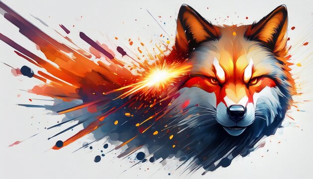 muzzle flash white background