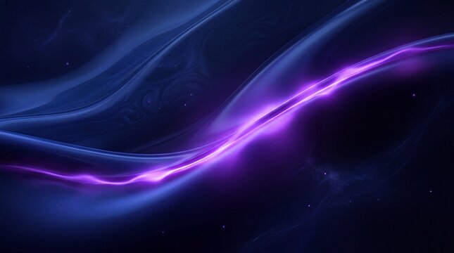 Abstract Futuristic Glowing Purple Energy Wave Background
