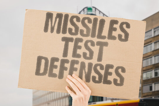 "Missiles test defenses" Military hardware demonstrating or probing adversary protective capabilities. MILITARY. TECHNOLOGY. DEFENSE. CAPABILITY. TESTING.