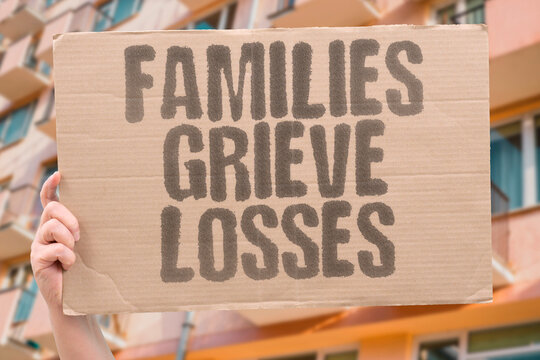 "Families grieve losses" Relatives coping with death and permanent separation. HUMANITARIAN. EMOTION. FAMILY. TRAUMA. GRIEF.