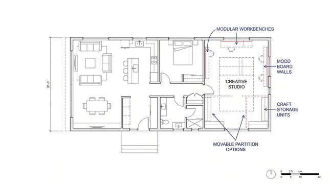 Creative studio floorplan