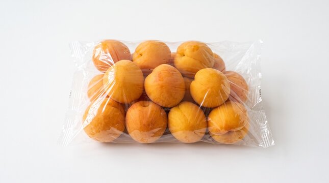 Packaged fresh apricots