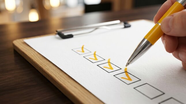 Detailed checklist for policy implementation showing standard version and attachment information.
