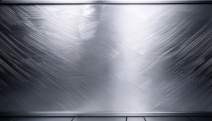 Obraz premium a reflective metallic silver background that adds a sleek modern touch perfect for luxury designs with space for copy