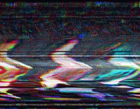 old tv glitch error white noise effect colorful abstract overlay background
