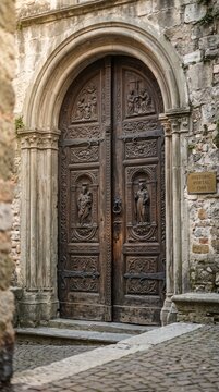Historic carved door