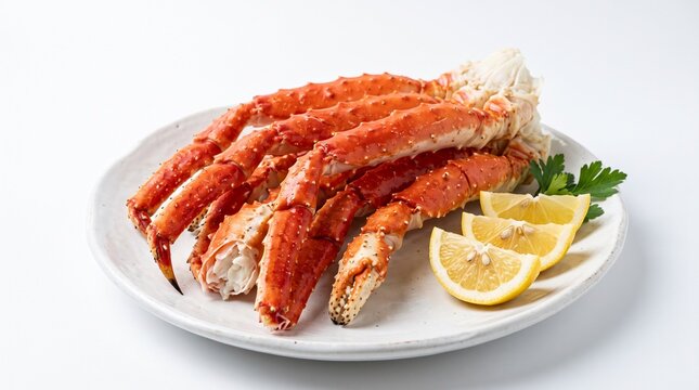 Steamed king crab