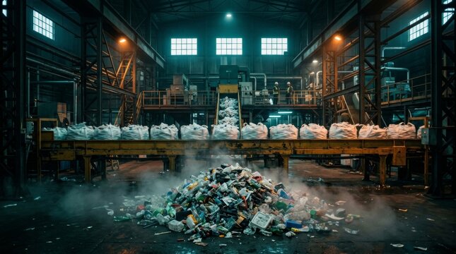 How industrial facilities process plastic waste for recycling