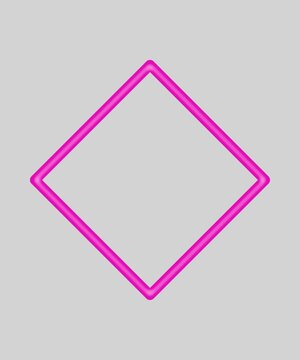 neon magenta diamond shape