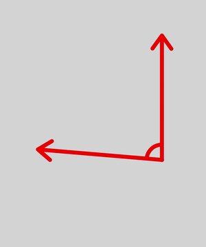 Two red arrows forming a right angle
