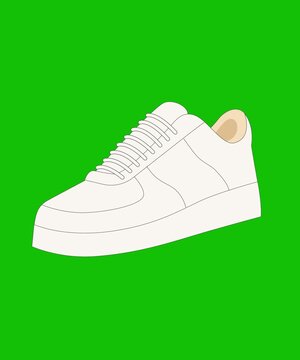 Classic white sneaker shoe