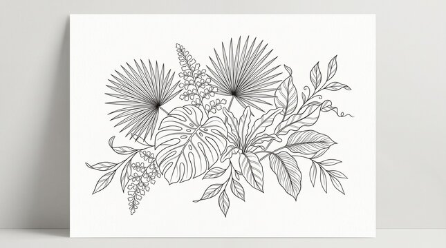 Tropical leaf arrangement