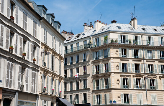 Haussmannian Buildings in Paris France