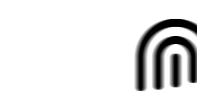 Animation set, fingerprint symbol. Animations: transparency, zooms, transition top to down, transition left to right, slide up to down, slide left to right