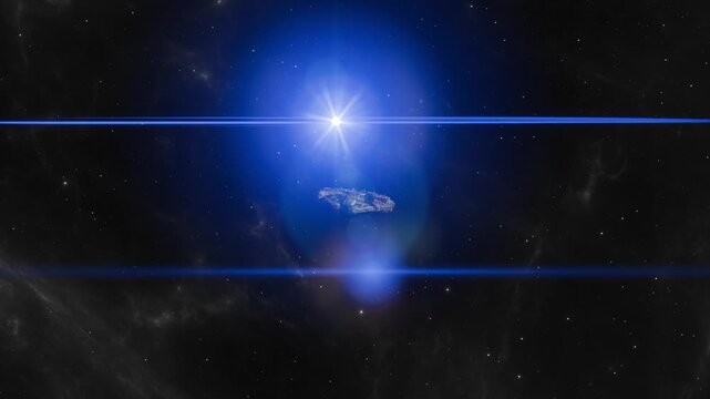A science fiction scene in a fantasy world with spaceships and space stations.