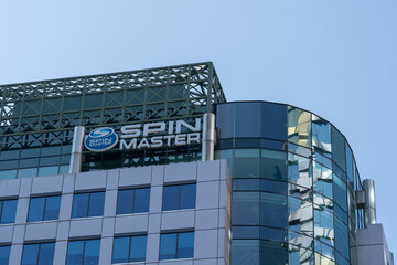 Fototapeta premium Toronto, Canada - September 13, 2026: Spin Master head office building in Toronto, Canada. Spin Master is a Canadian global toy and entertainment company. 