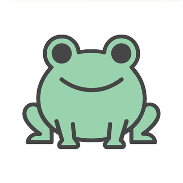 Simple cartoon frog icon