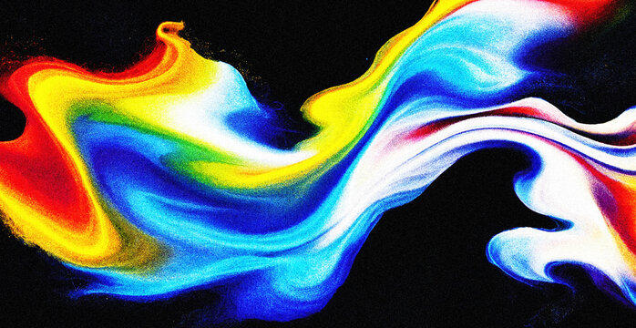 Colorful fluid dynamics simulation showing turbulent flow patterns in scientific research environment