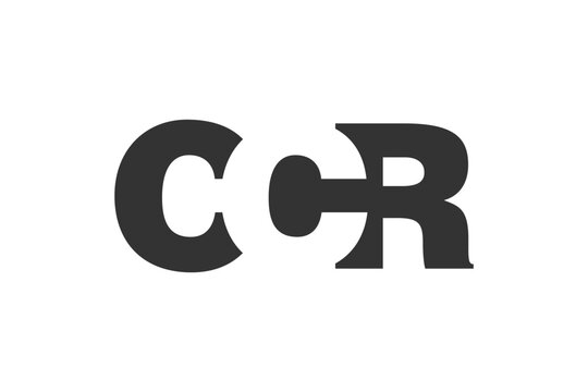 CCR logo design. Initial letter C C R bold font style for tech startups, consulting, corporate branding. Creative company name, headlines typography identity, trendy logotype.