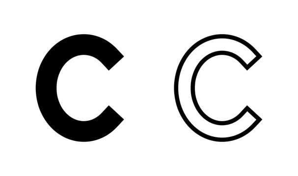Copyright icon vector. copyright symbol