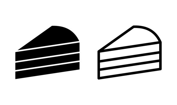 Cake icon vector. Birthday cake icon. cake vector