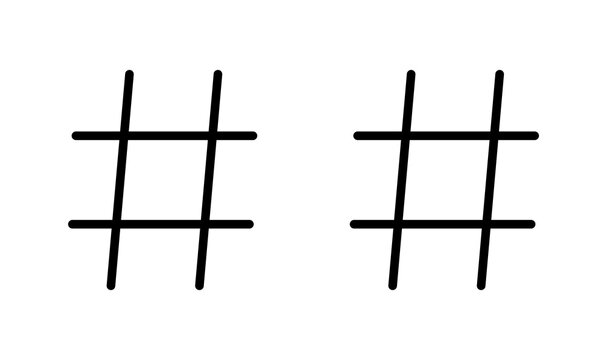 Hashtag icon vector. hashtag simbols