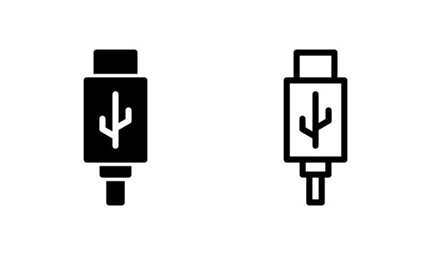 Usb icon vector. Flash disk icon. flash drive. usb charging
