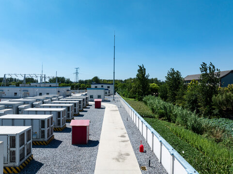 outdoor energy storage power station battery array