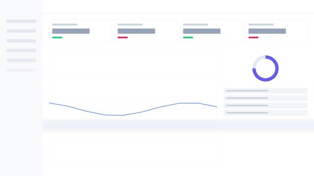 Modern Business Analytics Dashboard Interface Loading Data and Charts.