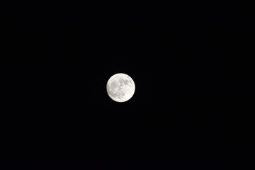 Detailed full moon on black night sky © Jason
