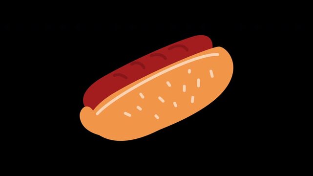 hot dog with bun fast food