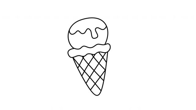 ice cream cone outline