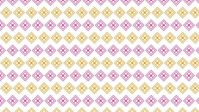 Vibrant pink and orange geometric diamond seamless pattern background