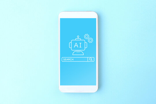 スマホでAI検索を行うイメージ