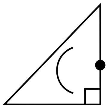 Right Triangle with Geometric Symbols