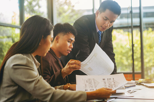 Business peoples meeting, plan, strategy. for situation market. Selected focus