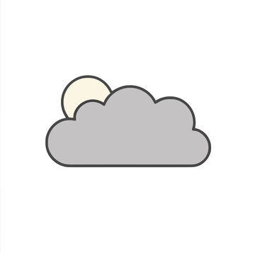 Cloud obscuring sun icon