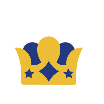 Stylized Crown with Stars and Diamonds