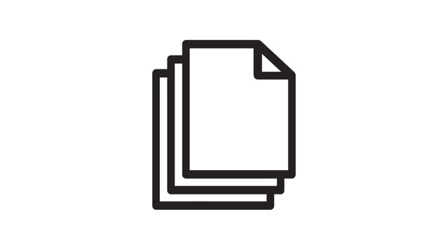 Stack Of Paper Document Icon Isolated On Transparent Background