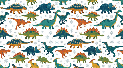 Cute Dinosaur Pattern Isolated © Sedap