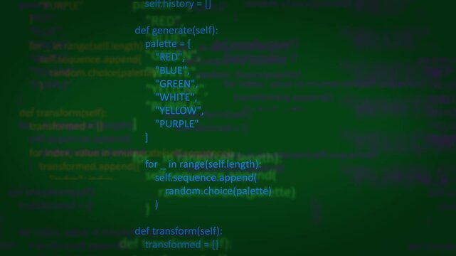 Computer Programming Code Typing and Scrolling on Dark Screen