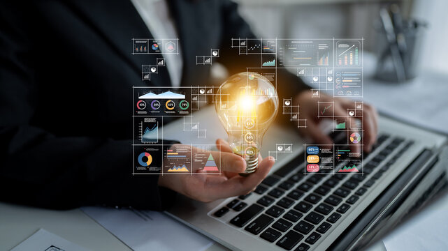 A big data visualization and business analytics dashboard grid. A complex collection of charts and graphs for comprehensive company reporting. Motif
