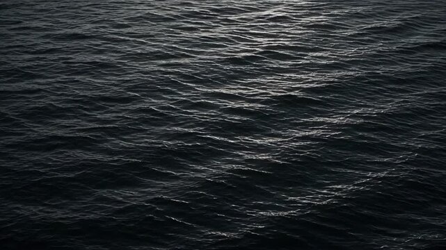 Dark Sea Surface Wave Texture with Shimmering Water Motion, Ocean Ripple Pattern, Moody Nature Background, Calm Maritime Atmosphere, Tranquil Coastal Design and Abstract Reflective Imagery