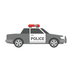Police car with red lights on top © MDHUMAYOUN
