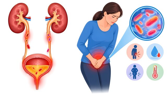 Urinary Tract Infection (UTI) Medical Illustration
Adobe Stock Keywords