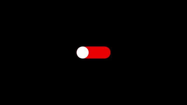Green toggle switch button on black background