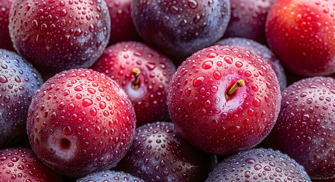 Close up of red pomegranate fruits with seeds