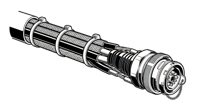 Exploded view of a mechanical connector assembly